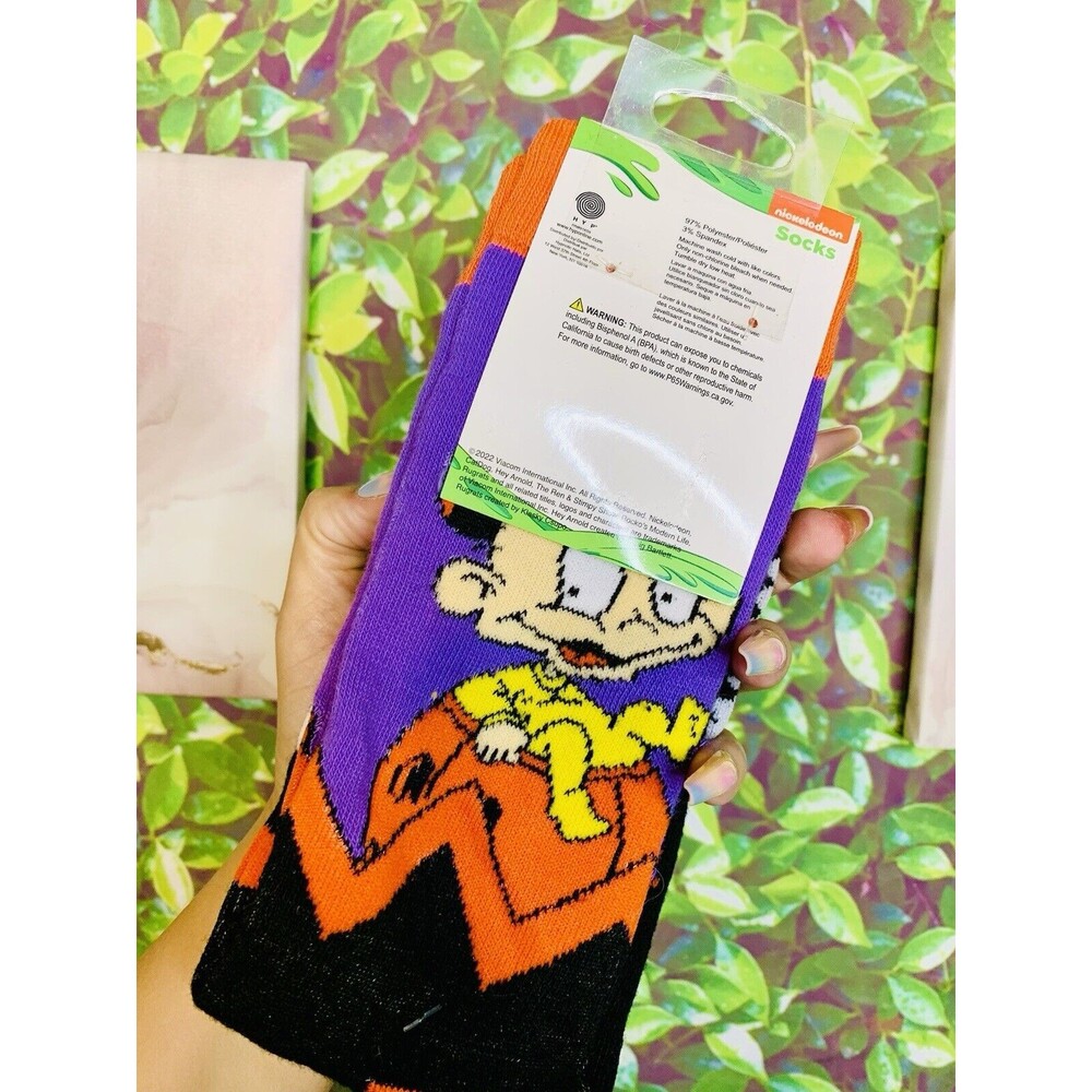 Nickelodeon Halloween Socks 2 Pair Hard To Find Rugrats - Picture 2 of 2